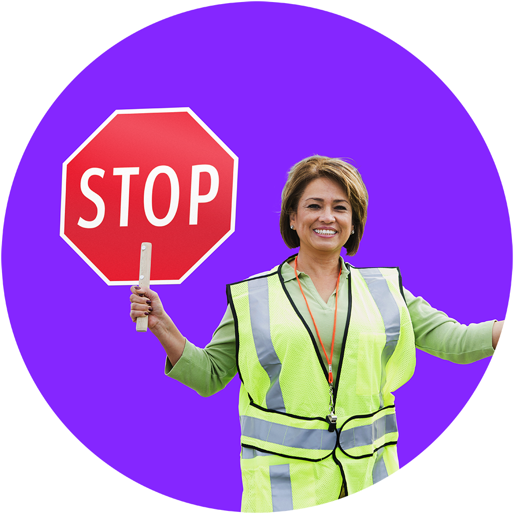 Safer community stop sign graphic